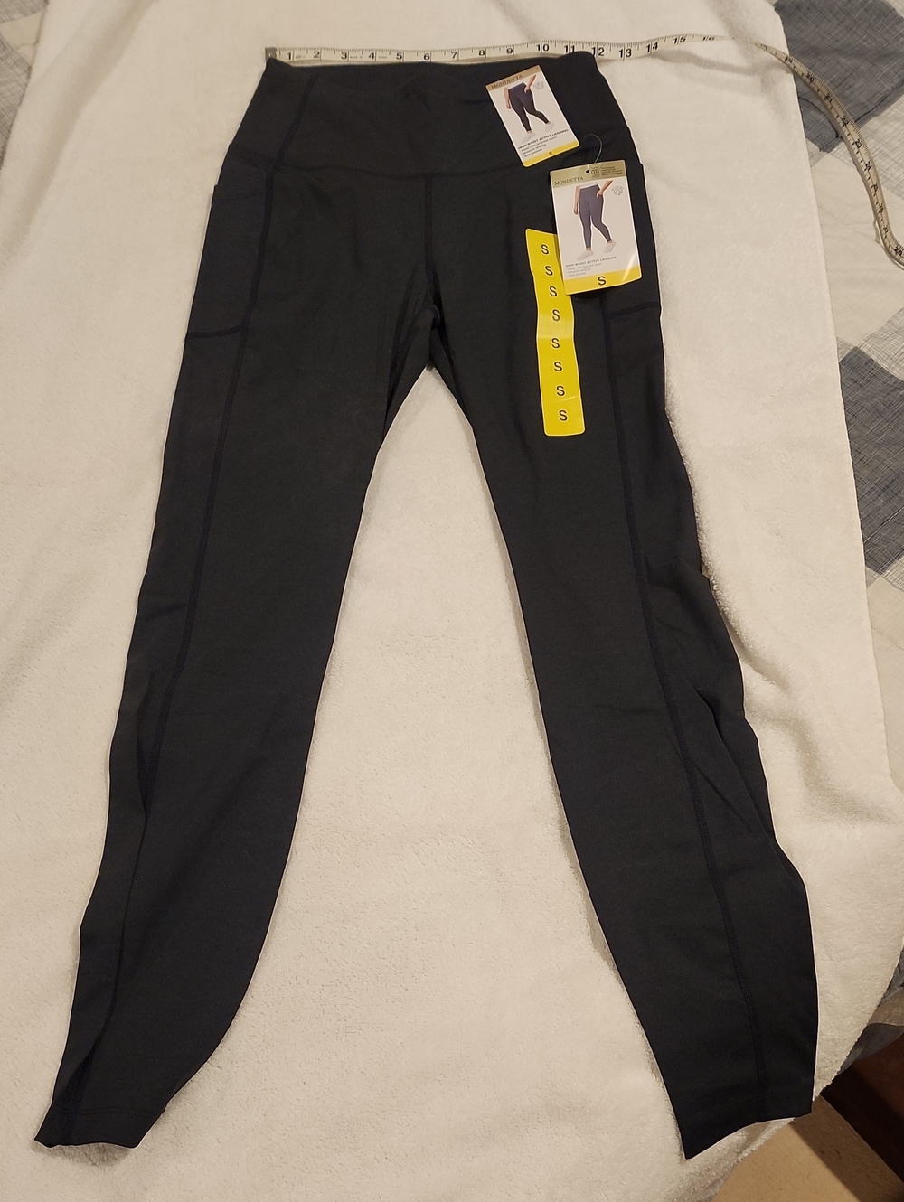 BNWT Mondetta Black Ladies Active Leggings Size Small